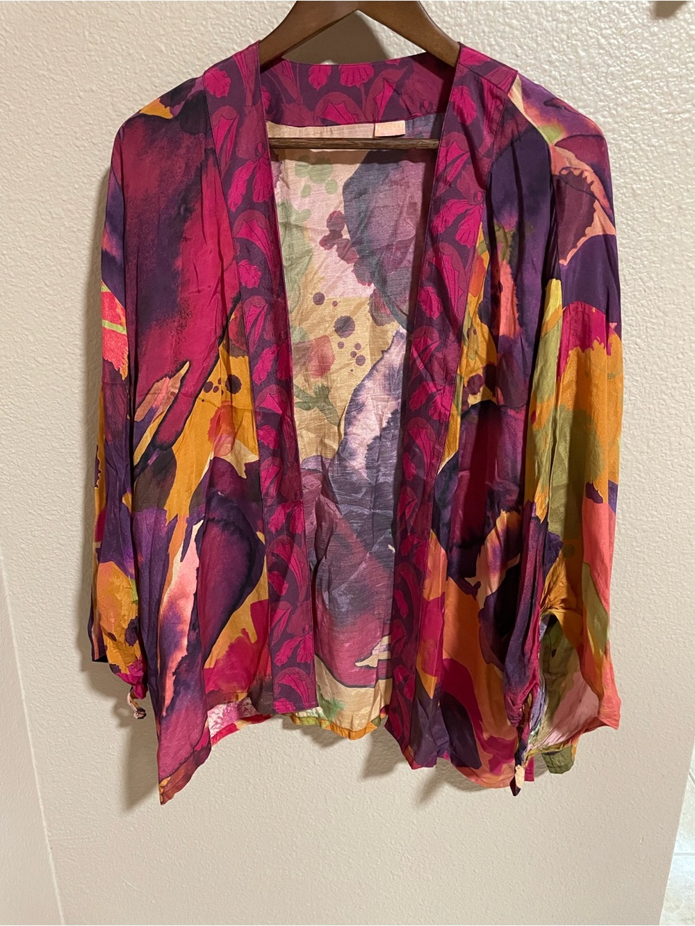 Women’s Multicolor Open-Front Lightweight Kimono Cardigan